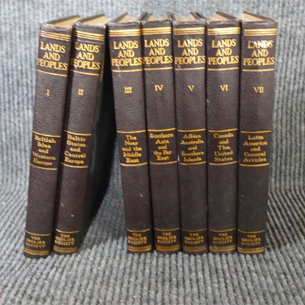 Land and Peoples, the World in Color Full Set Volumes 1-7 1956 Edition